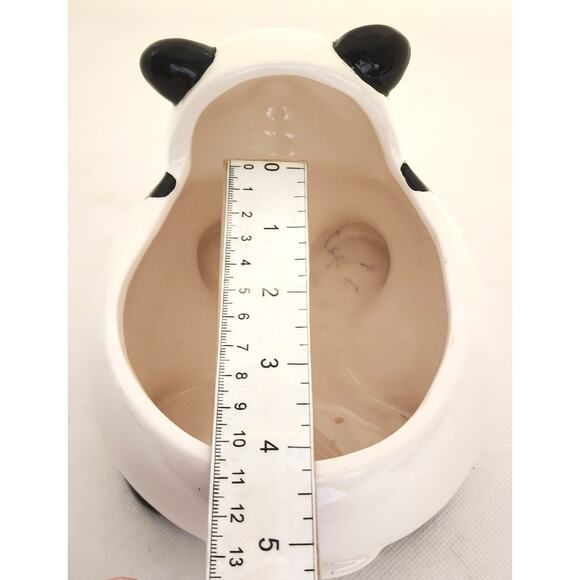 Plant Holder-Black and White Panda-Open Area for Small Succulent or Other Plant - Picture 13 of 13